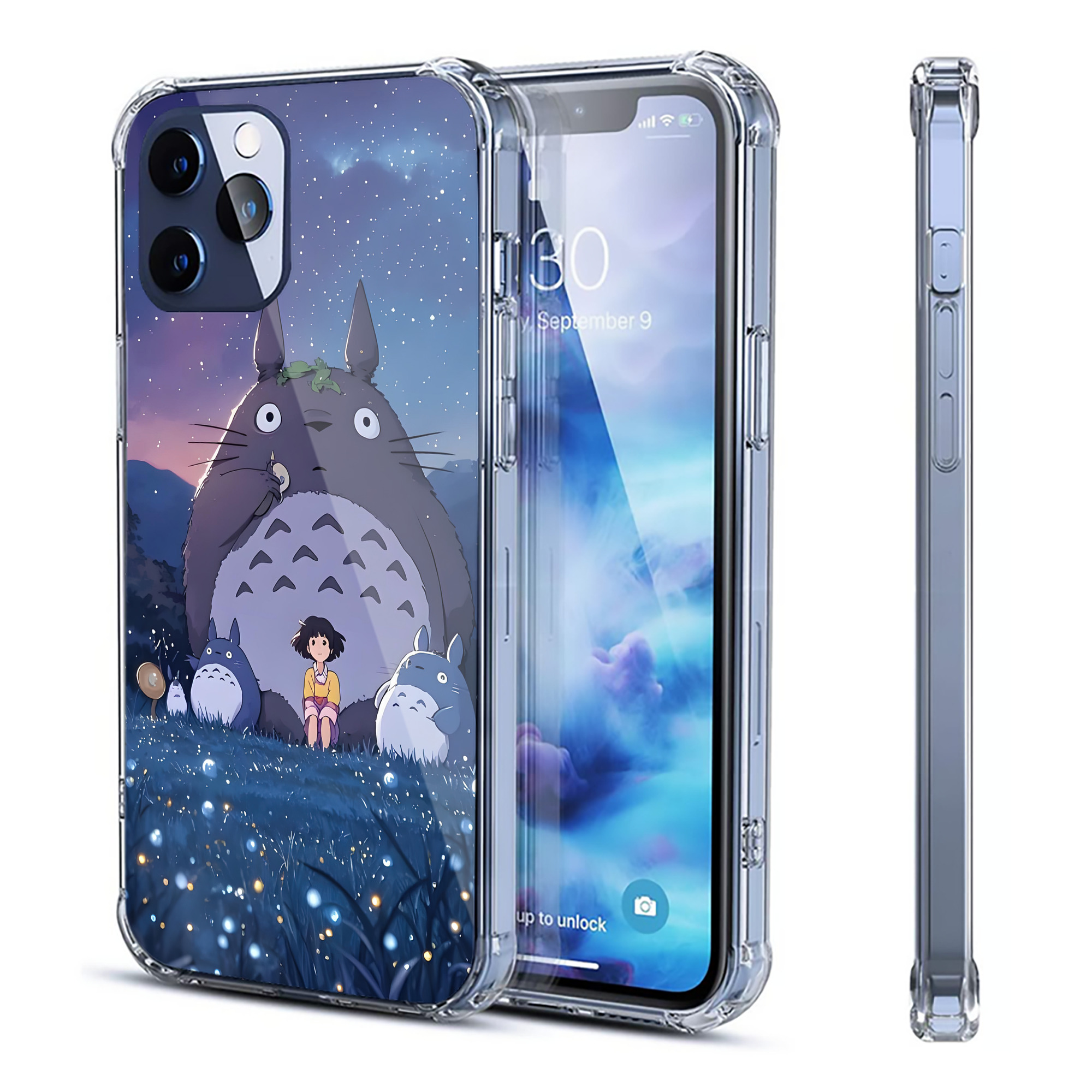 （画像用） となりのトトロ 草壁メイ 草壁サツキ My Neighbor Totoro Satsuki Kusakabe Mei Kusakabe 【iPhone 12シリーズ対応】透明スマホケース（クリアソフトケース）